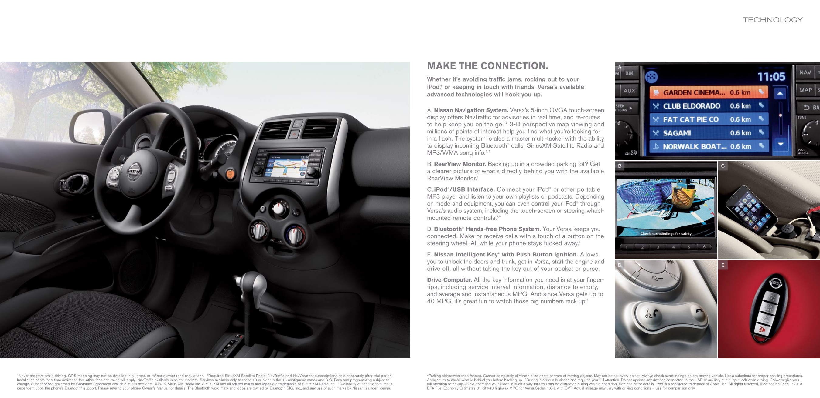 2012 Nissan Versa Brochure Page 6